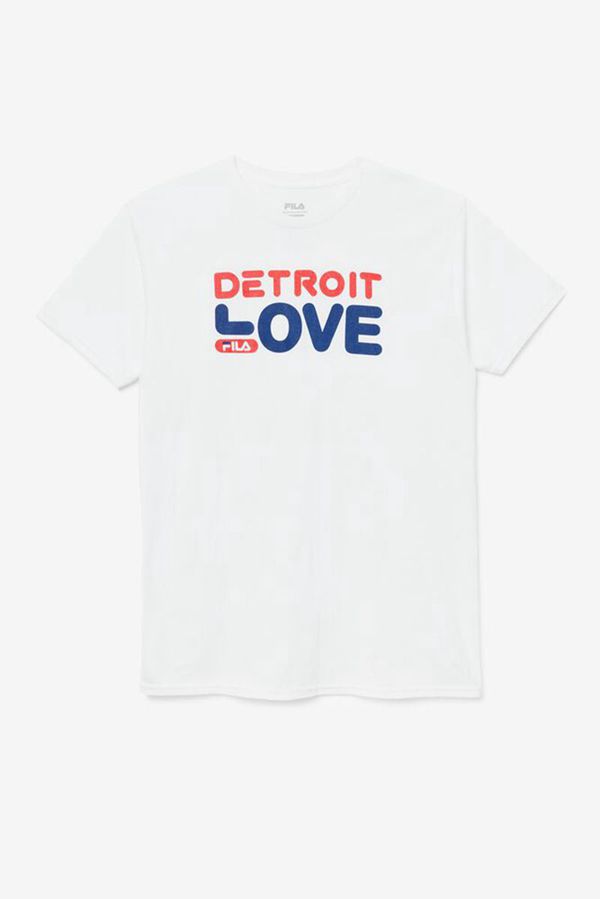 Camisetas Fila Hombre Blancas - Detroit Love - España 782195ECG